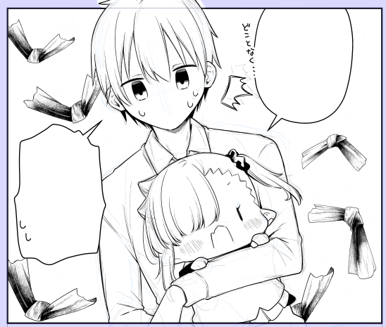 本日のペン入れ作業!✏️
どことなく…??🍲
#ちゃんと吸えない吸血鬼ちゃん
このシーンのために昆布ブラシ自作しました
今後も使うことは…あるのか…?