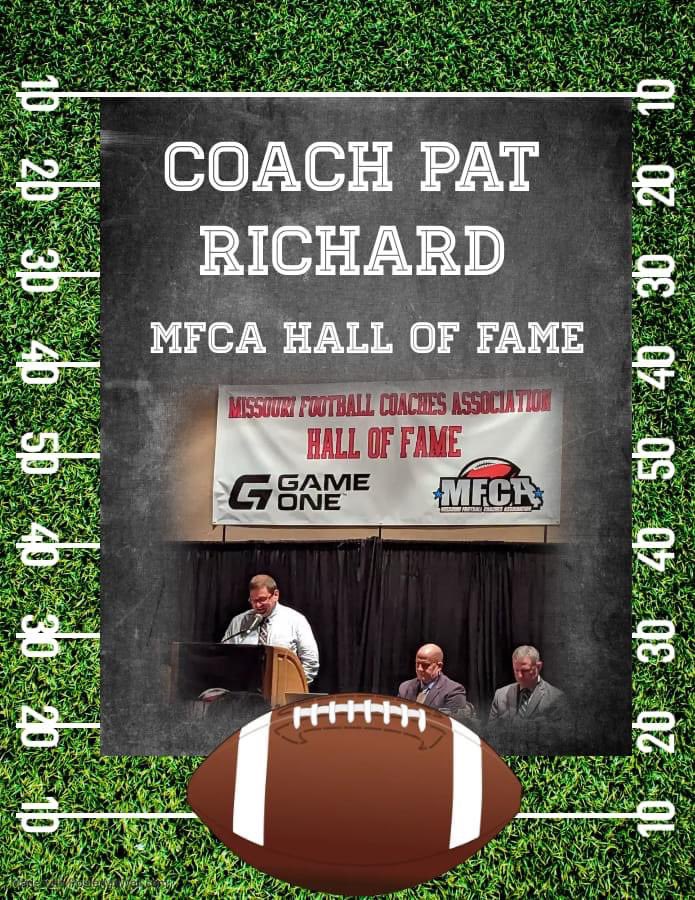OG_Activities's tweet image. Congratulations to Coach Pat Richard for being inducted into the Missouri Football Coaches Association Hall of Fame! This is such a deserving honor for his success and service to the game of high school football in the state of Missouri.

#GoPanthers