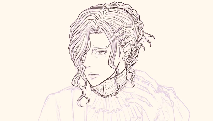 Draw the hair first in order to give myself confident  