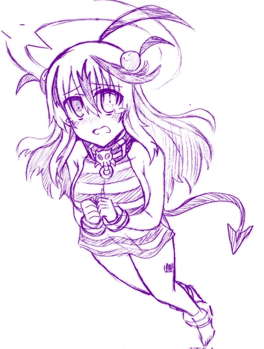 流石に三日くらいブロリーでふざけ過ぎたので比較的真面目にパプっちゃんを描いた 