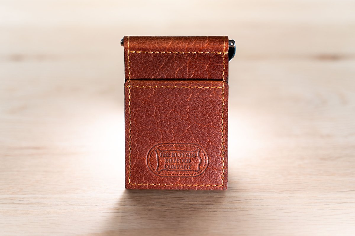 BuffaloBillfold's tweet photo. New for the Holidays! We're excited to let you know that you can now get our leather money clip wallet in our new red American Chestnut Bison leather.

https://t.co/mfkgz8hZaa

#leathermoneyclip #moneyclipwallet #moneyclip 
#leathermoneyclipwallet #madeinusa https://t.co/cxfOD6OJGB