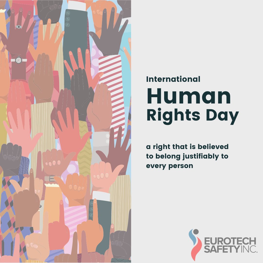 Today is international Human Rights Day,  Let us commit to reducing inequalities and advancing human rights with every action we do. 

#HumanRightsDay #Justice #SocialChange #Change #InternationalHumanRightsDay

#EurotechSafetyInc