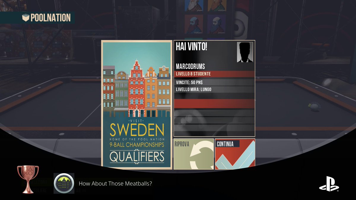Marcodrums1's tweet image. Pool Nation
How About Those Meatballs? (BRONZE)
#PlayStationTrophy #PS5Share, #PoolNation Marcodrums Games Follow me on Twitch e Youtube Channel