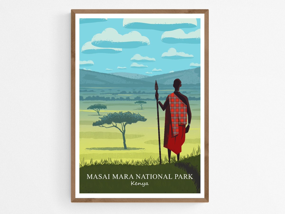 StudioEdillo's tweet photo. Excited to share this poster available in my #etsy shop: Masai Mara National Park
https://t.co/Z1APf5ZEfj 
#masaimara #maasaimara #nationalparks #nationalparkposter #africa #artprints #poster #travel #travelart #walldecor #illustration https://t.co/hmaLIfD3ux