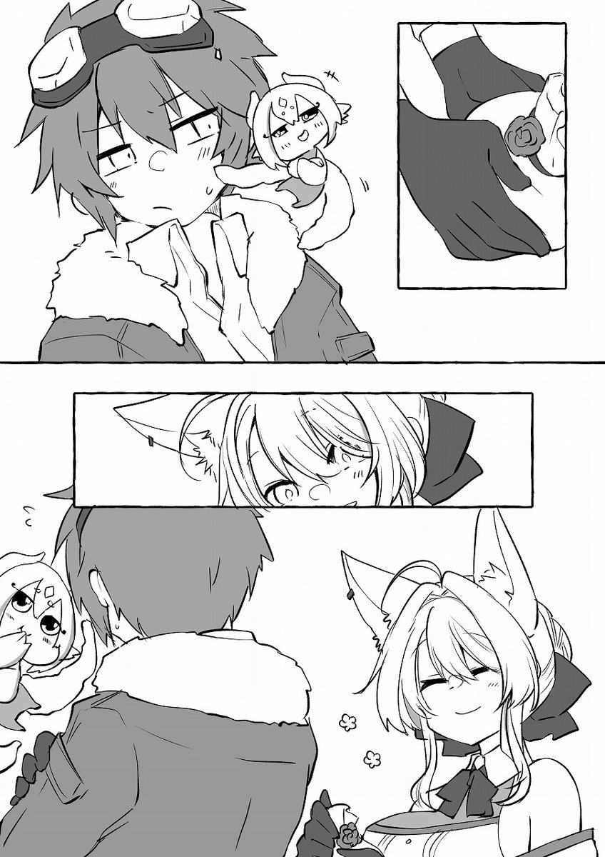 【PFSOZ】心嬉しい【豊穣の祭典】 | 笠木(千凰) #pixiv https://t.co/vQen1BZ6Dl 
無声漫画って結構好きなとこある‥あとネーラちゃんのかおが気に入っている() 