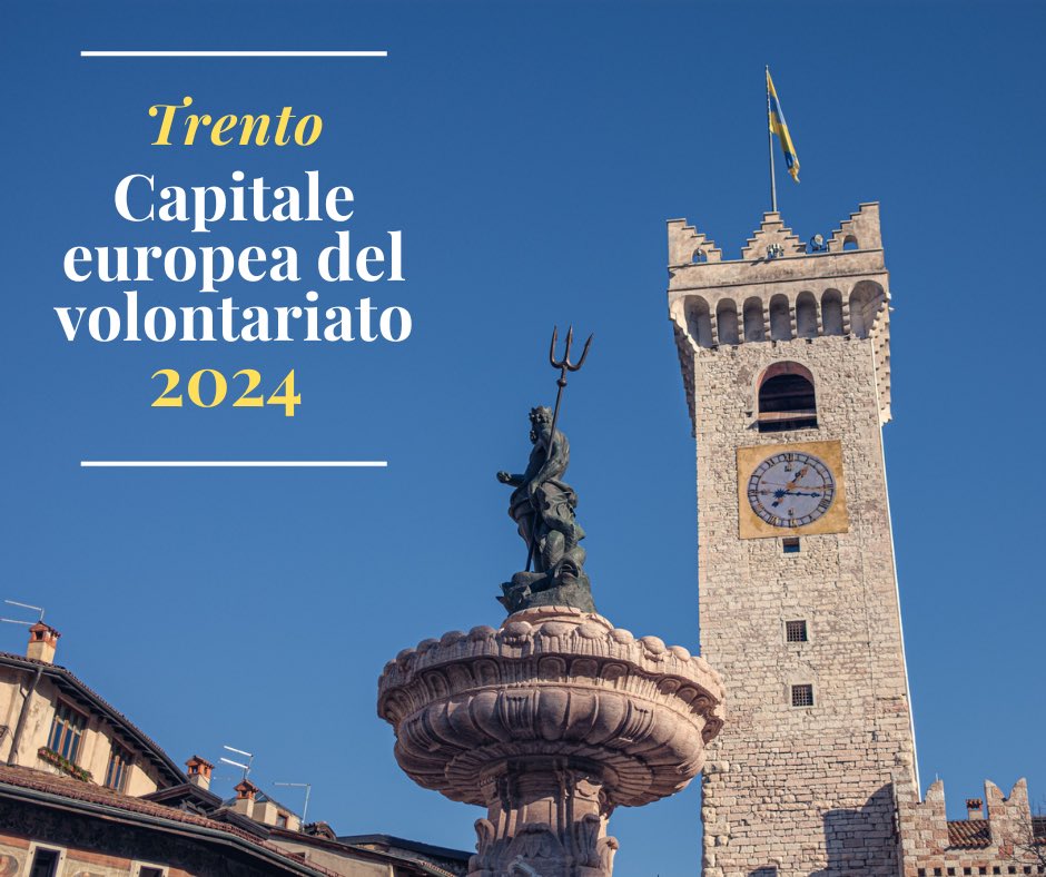 🎉 Ce l’abbiamo fatta! 
Trento è Capitale europea del volontariato 2024!
#aTrentovolo
#EVCapital
#CSV