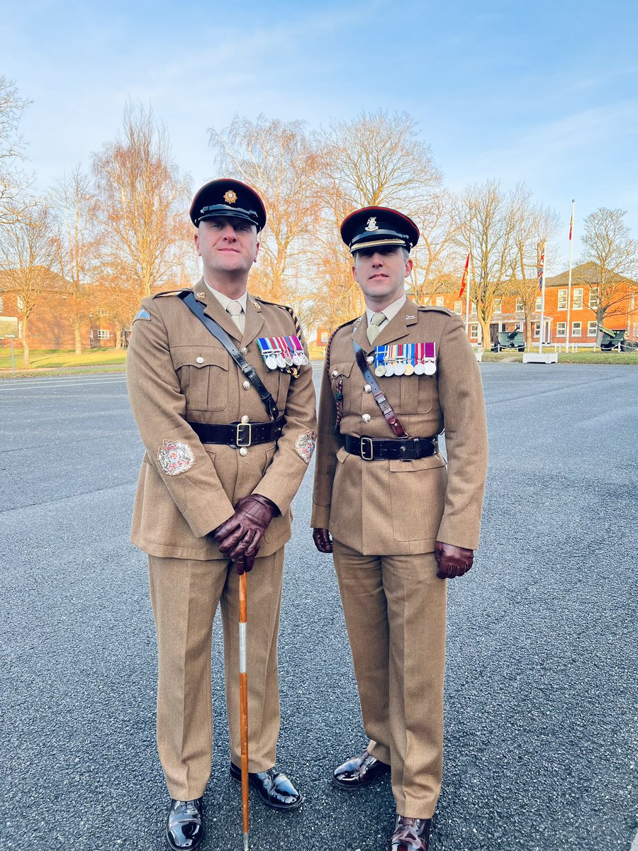 A cold and frosty day welcoming Army Reserve Soldiers passing into the Corps Family at ATR (G). Also great to bump into my old OC from 13 Regt. #WeAreTheRLC 🟦🟨 #OneTeam #CorpsFamily