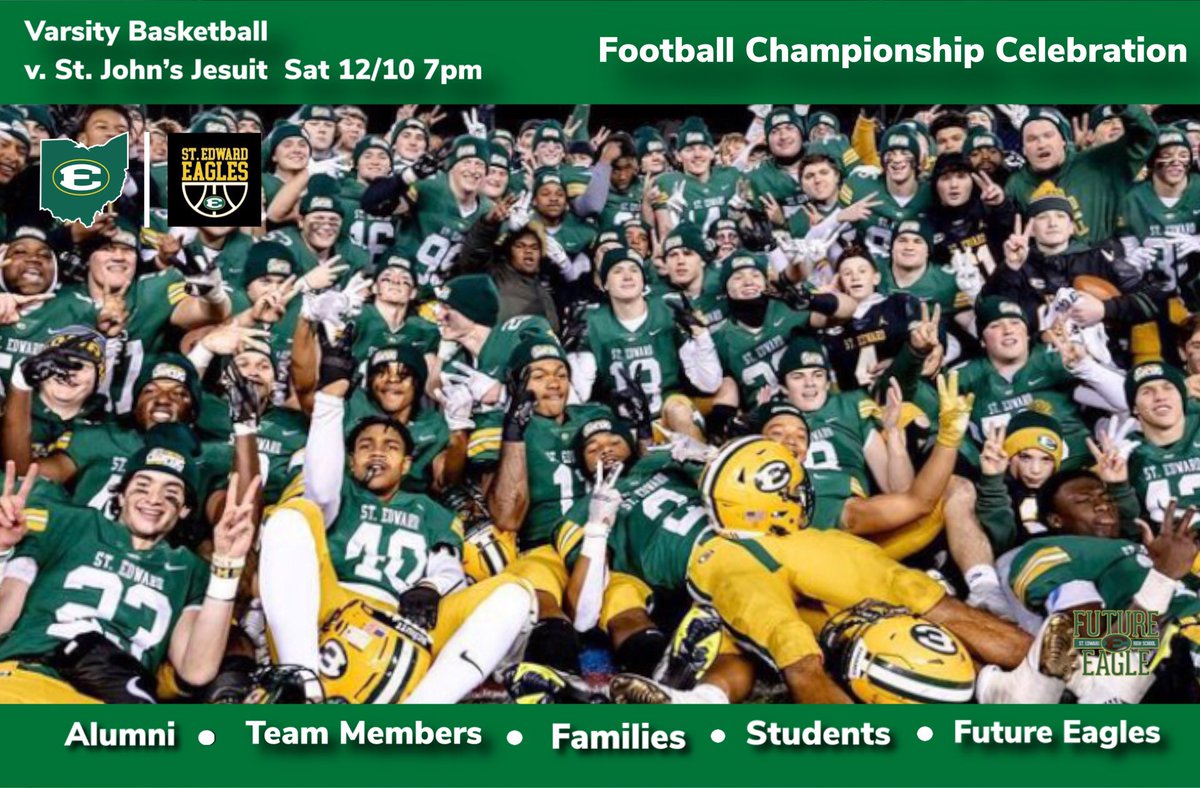SEHS_FOOTBALL's tweet photo. Eagle Nation: Join us, for the Div I Football Championship Celebration & Banner Unveiling!
@SEHS_BASKETBALL vs @sjj_basketball
๐@wearesteds ๐
12/10
๐Fr 4pm JV 5:30pm Var 7pm
๐https://t.co/1DMgAiuIYh
๐ฅ https://t.co/jIolwVTZOP
#NEGU #Brotherhood #StriveFor6 #EdsUp๐ฆ
๐ https://t.co/ZwHzDgTGm3