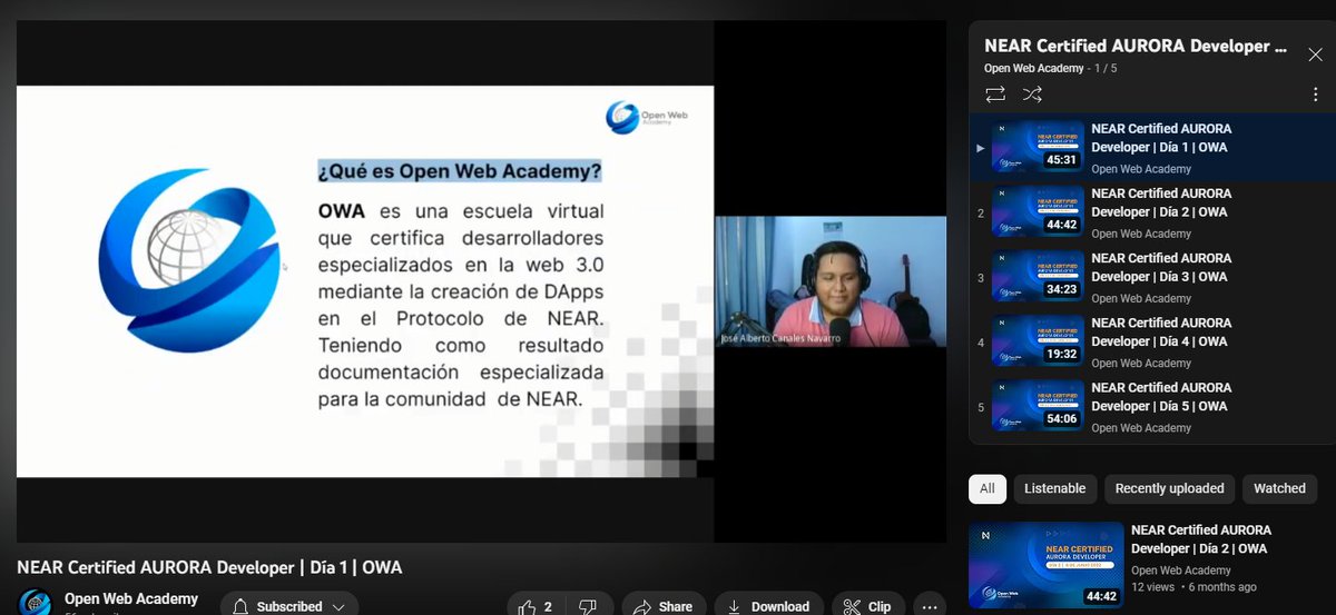 openwebacademy_'s tweet image. 🌐 Aprende con #OpenWebAcademy 
🌟Visita nuestro canal de Youtube ▶youtube.com/watch?v=Zz5u_I…
Y podrás ver nuestros videos sobre el #desarrollo de #Aurora 
#eth #NEAR #Blockchain #crypto #web3