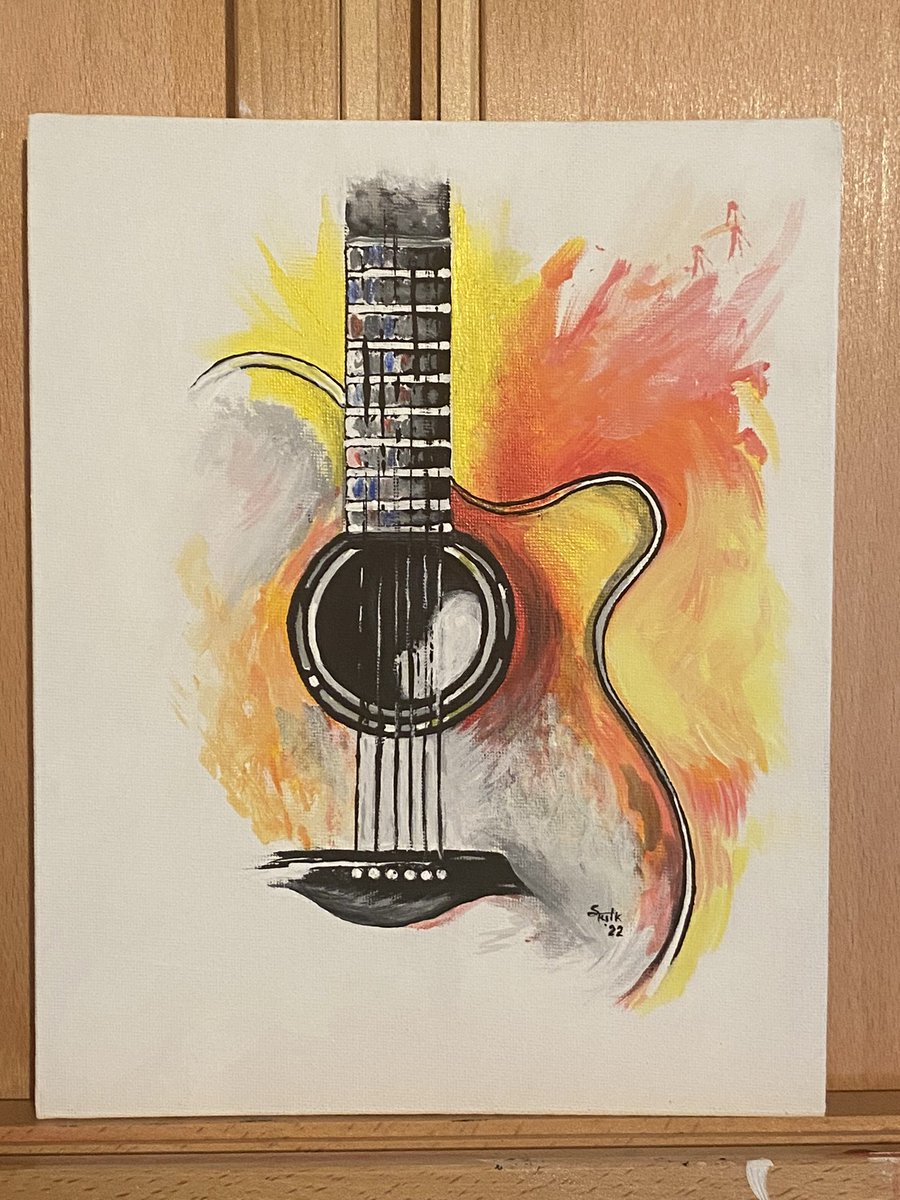 Finished product #art #artwork #acrylic #acrylicpainting #guitar #painting #Newfoundland #saturday