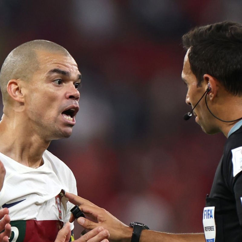 SkySportsNews's tweet photo. 🇵🇹 Portugal defender Pepe has questioned the appointment of Argentine referee Facundo Tello after they crashed out of the World Cup to Morocco.