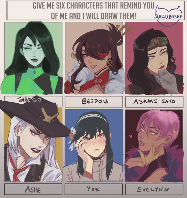 this was a fun little project !! some of my faves were suggested and I was happy to draw them~💜 