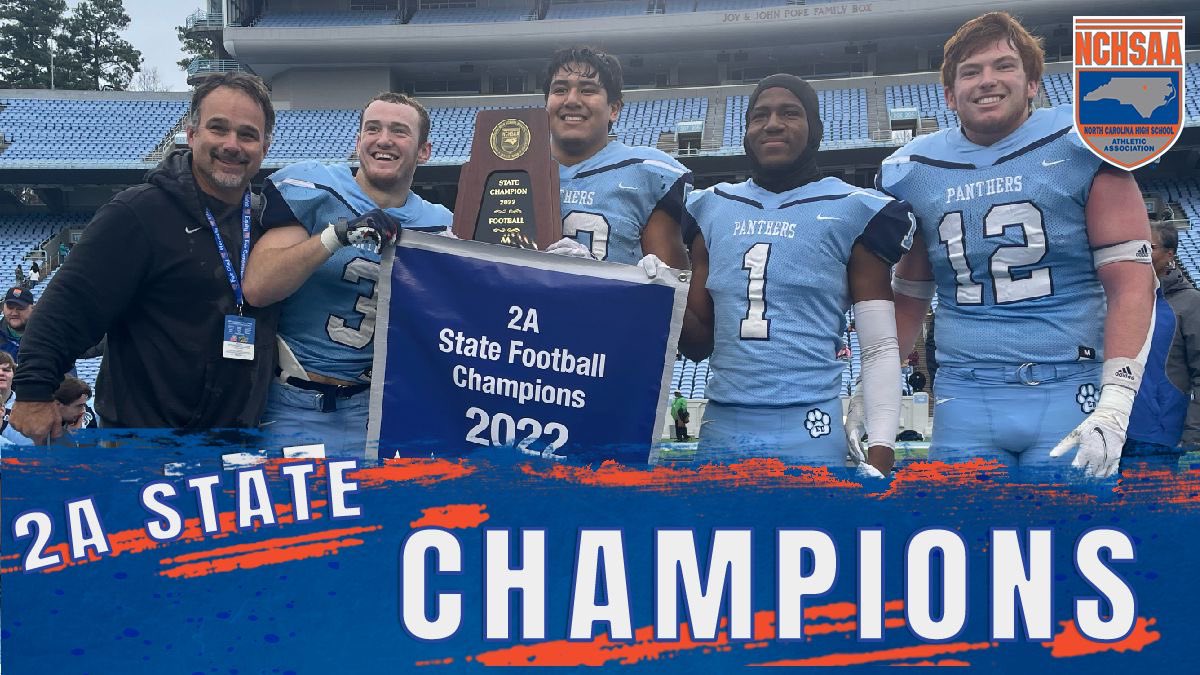 NCHSAA's tweet photo. Congratulations to the 2022 NCHSAA 2A Football State Champs!!!
🏆@AthleticsEd  #NCHSAAFB 🏈 https://t.co/Qtwie7mg7T