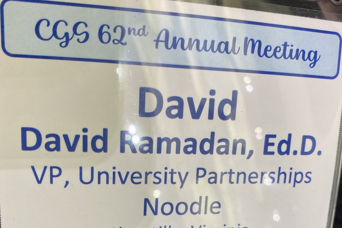 DavidIRamadan's tweet photo. CONGRATS @CGSGradEd on a successful 62nd Annual Meeting in San Francisco, CA. See you in #WashingtonDC next year‼️
#CGS62 #HigherEd #Graduate #Education
#EdTech @NoodleEducation https://t.co/KGpwRj6qyn