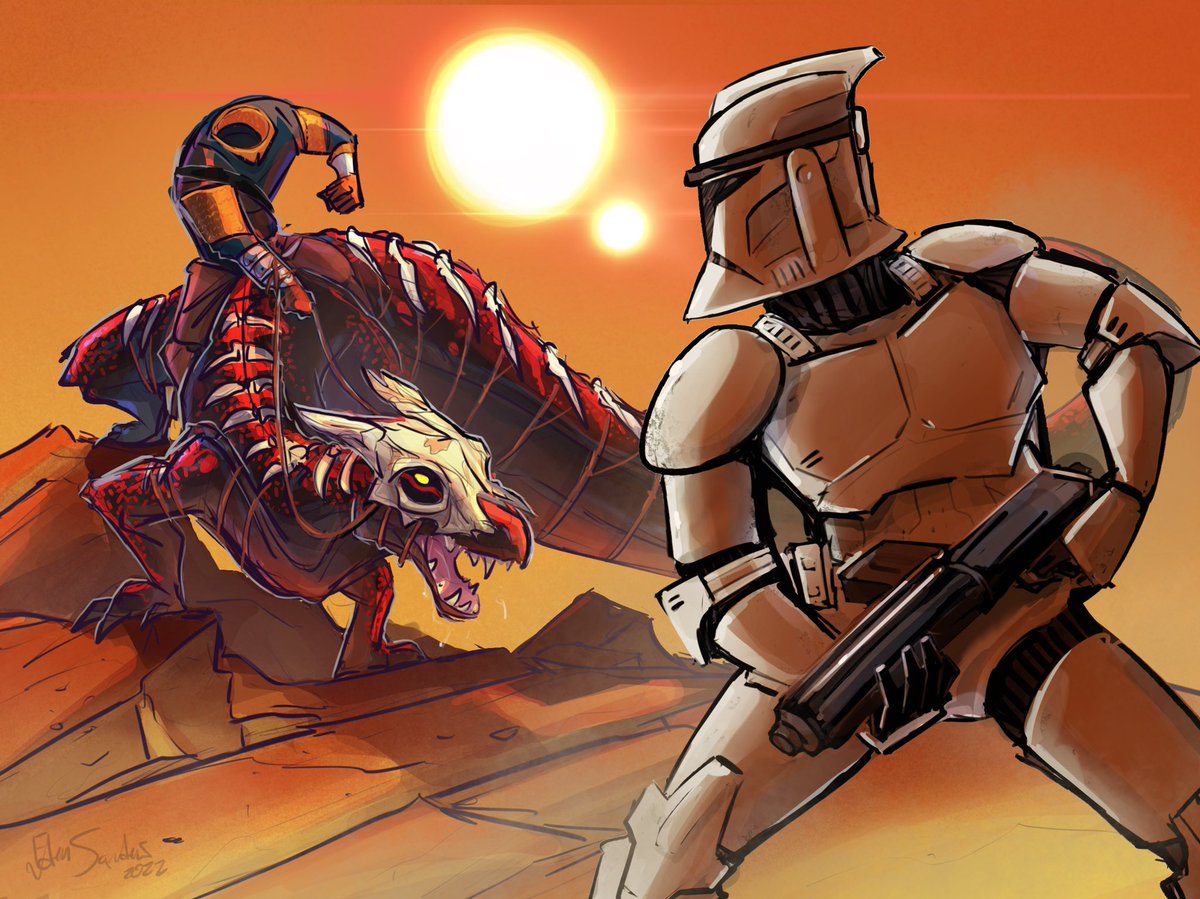creativemechncs's tweet photo. I meant to finish this forever ago, but here’s a reimagining of an encounter I had last October during a troop at a Haunted Woods event.
.
#clonetrooper #starwars #starwarscosplay #clone #clonephase1 #clonetroopercosplay #badbatch #thebadbatch #dragon #krayt #monster #cinematic https://t.co/d6XaFOh6gL