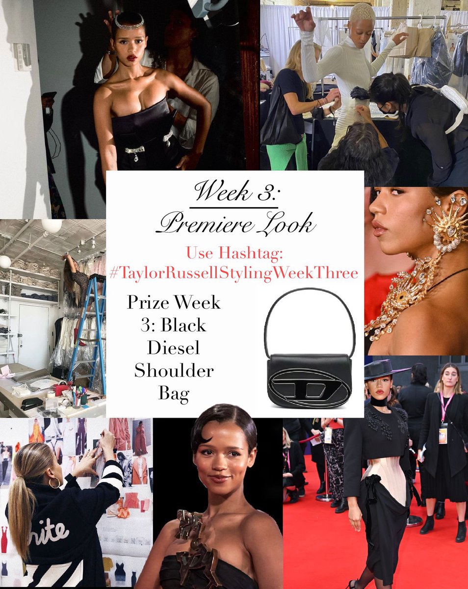 MIUCClAMUSE's tweet photo. REMINDER make sure to get ur premiere looks in for #TaylorRussellStylingWeekThree by tonight at 11:59pm est for a chance to win a diesel handbag!! https://t.co/cJY2VO22Zc