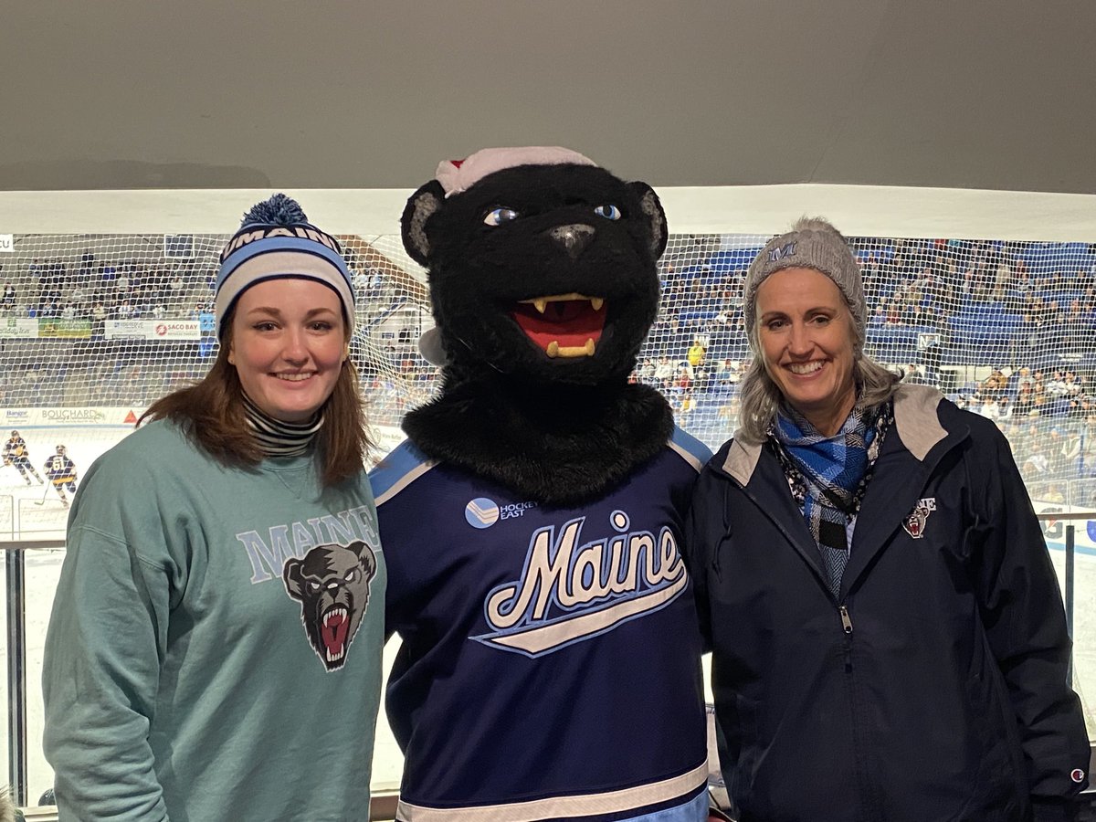 What a great day with ⁦<a href="/UMaine/">University of Maine</a>⁩ Bananas supporting ⁦<a href="/MaineIceHockey/">Maine Men’s Ice Hockey</a>⁩