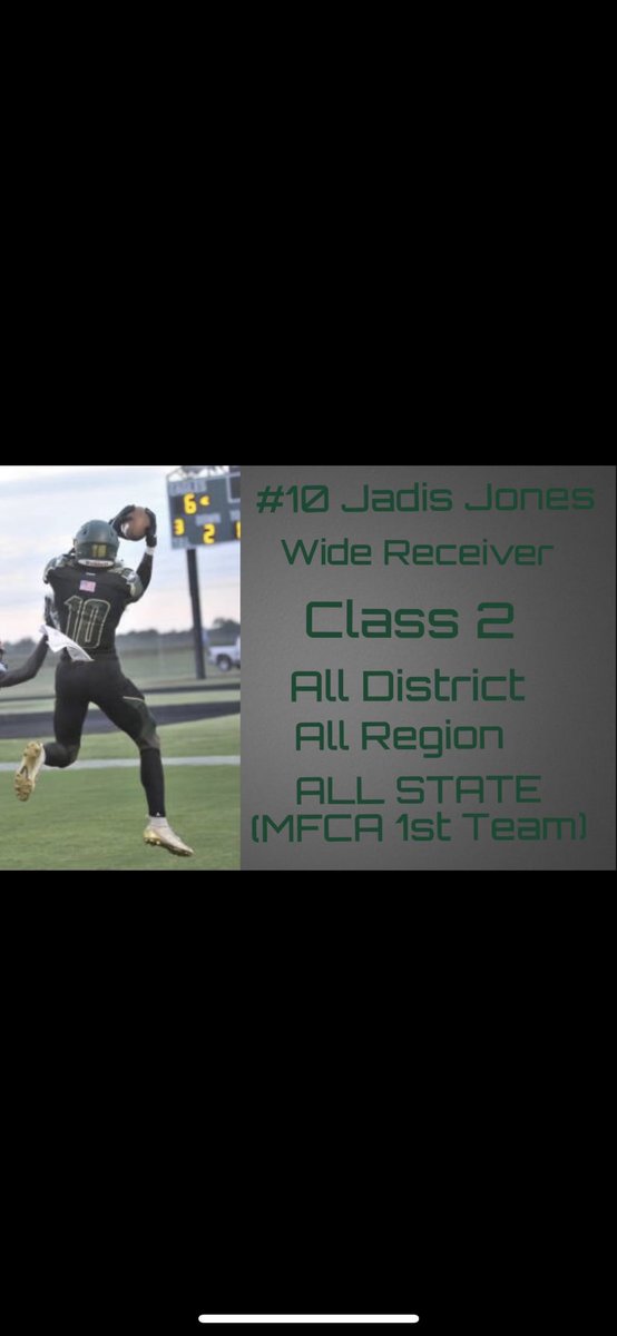 JadisJones10's tweet photo. blessed to be named 1st team all-state receiver🚶🏾‍♂️ https://t.co/IkCKh4KamS