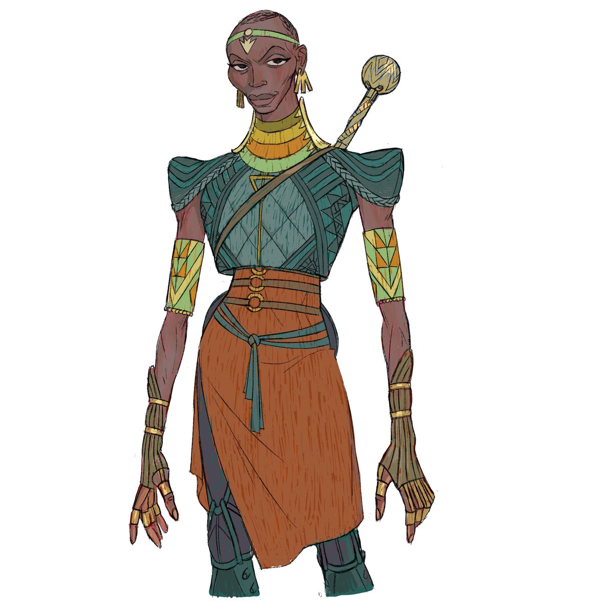 UzomaDunkwu's tweet photo. Afro-futuristic Maasai Guard.
.
#uzomadunkwu #blackbeauty #black #maasai #afrofuturism #sketch #sketchbook #drawing #doodle #characterdesign #instaart #study #practice #art #visdev #visualdevelopment https://t.co/PSFSft8L7E