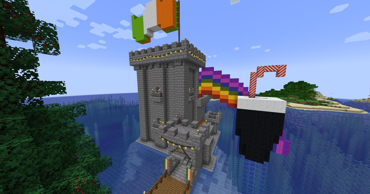 JubbyJub1's tweet photo. Happy #thankmas everyone! In celebration I decided to dick around and decorate Ireland with some holiday spirit! Remember to donate donate donate!
#septicart #minecraft #topofmorning https://t.co/8MHpUPvlha