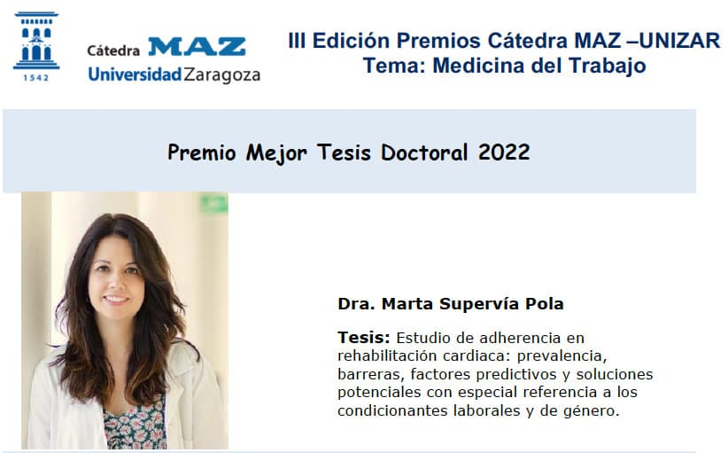 MazUnizar's tweet photo. Enhorabuena a la premiada como mejor tesis doctoral 2022 en la III edición de los Premios Cátedra MAZ UNIZAR. https://t.co/xOWszmZzpY