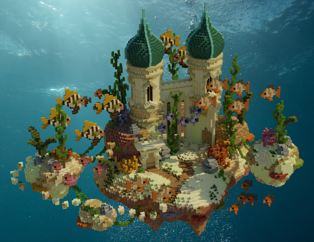 An aquatic themed waiting lobby I built recently.