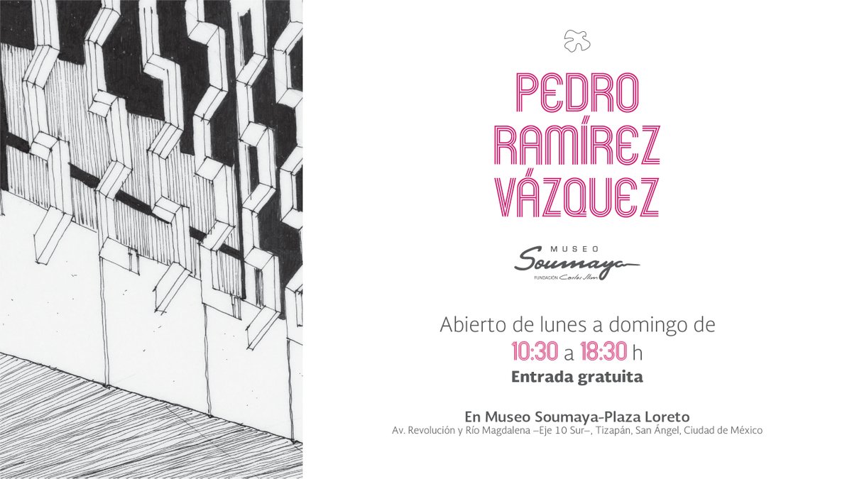 ElMuseoSoumaya's tweet photo. En la sede de #PlazaLoreto podrás visitar la exposición que dedicamos al arquitecto #PedroRamírezVázquez, ganador del Premio Nacional de Bellas Artes en 1973.
Abrimos los 365 días de 10:30 a 18:30 h. https://t.co/s3FOLxUXJ6