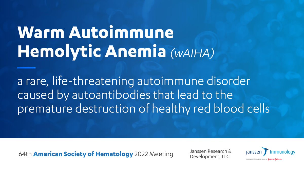 Janssen is pleased to participate in the <a href="/ASH_hematology/">ASH</a> Annual Meeting, where we’re presenting new data from our investigative therapy for #Autoantibody diseases like warm autoimmune hemolytic anemia (wAIHA). Learn more about our work: bit.ly/3W5sYyT #ASH22