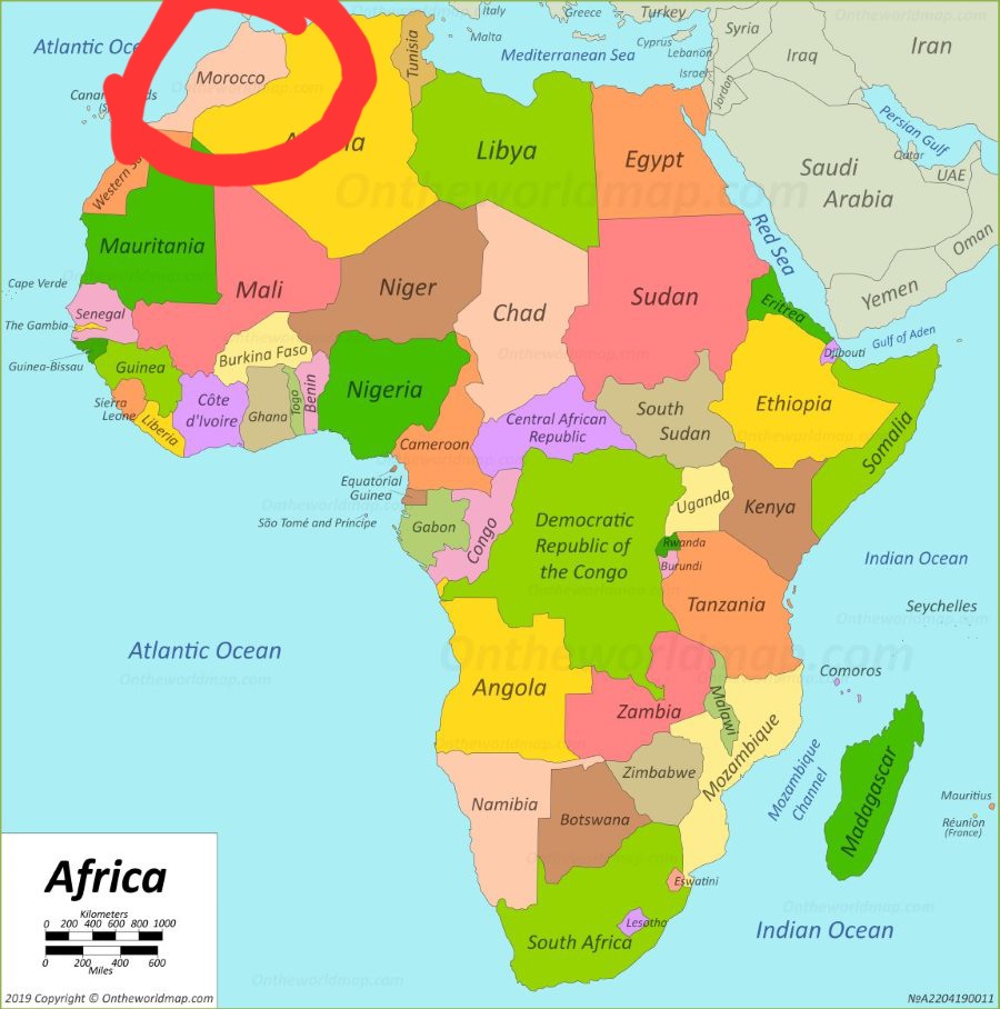 I want to be on my best behavior today but I'm not sure how this is going to go when I keep hearing these Fox journalists saying that Morocco is from the Arab world. I am providing a map of Africa for reference 👇