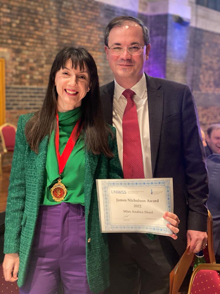 Highlight of ‘22 <a href="/NWSurg/">L'pool NW Surg Soc</a>. Extremely honoured to be awarded the James Nicholson 🏅. A very special award voted for by my fellow trainees in memory of a very talented dear friend and colleague and awarded by <a href="/RCSEd/">The Royal College of Surgeons of Edinburgh</a>. I hope to uphold the awards ethos and values throughout my career