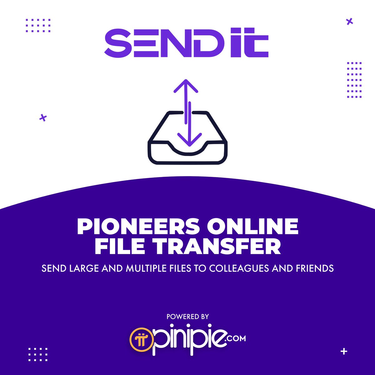 Hi Pioneers, Try this online file sharing platform that can be used to transfer large and multiple files to colleagues and friends. Visit pinipie.com/sendit/ #PiNetwork #PiConsensus #Picoin #PiPayments