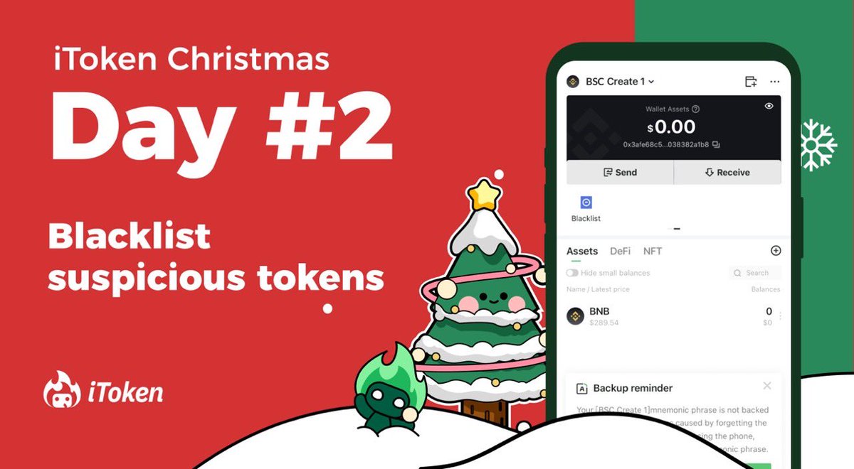 iTokenWallet's tweet photo. Crypto Security Tip #2: Blacklist Suspicious Tokens

Strange tokens appearing in your wallet are to trick you into opening access and then all your tokens will get drained away. Blacklist them!

NFT claim: In iToken Wallet "Discover" tab, type https://t.co/fOsZmZCiLg and connect. https://t.co/bks95g6nvd
