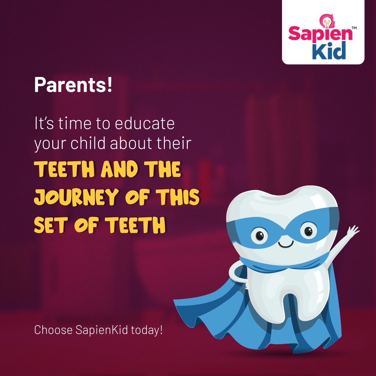 SapienKid's tweet photo. The Wisdom Box from SapienKid™ covers topics like the timeline of teeth, the right way to maintain teeth and how to add such habits to a child’s routine.
Visit our website - https://t.co/he15GQxt9t
#SapienKid #KidsEducation #ModernParents #Parenting #MillennialParents https://t.co/HspXW4Kpxn