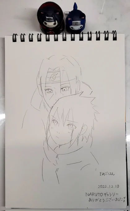 まめごはんさんと初めてお会いできてスケブまで描いてもらっちゃいました!ありがとうございます!兄弟可愛い〜!😭まめごはんさんは絵のイメージのとおりのお綺麗な方だった…!🙏🏻✨ 