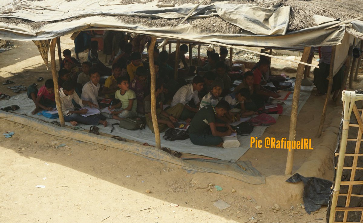 The #Rohingya refugee population swelled to over a million in #Bangladesh since the mass exodus of Rohingya in 2016 and 2017 during #Myanmar's genocide. Now the new generation of Rohingya <a href="/refugees/">UNHCR, the UN Refugee Agency</a> are going through no home and basic rights - such as education.

#HumanRightsDay