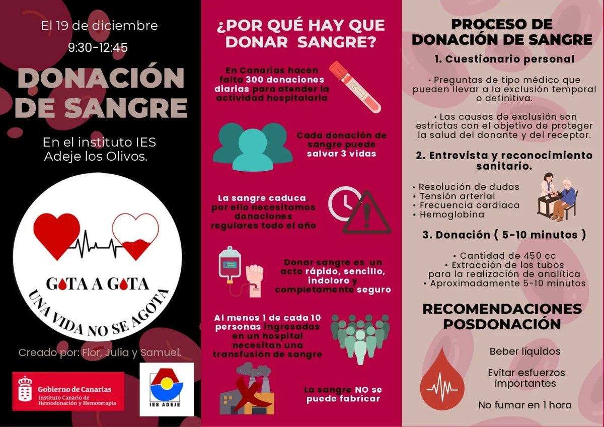 iesadeje's tweet photo. El #alumnado de #BiologíaHumana de #2BAC coordina esta campaña. En la creación del #lema, en el diseño del #logotipo, de los #carteles y de los #folletos ha intervenido alumnado de diferentes niveles.
Si estás interesado en donar👇
https://t.co/tzQMPybAIM https://t.co/fXfzDxauLN