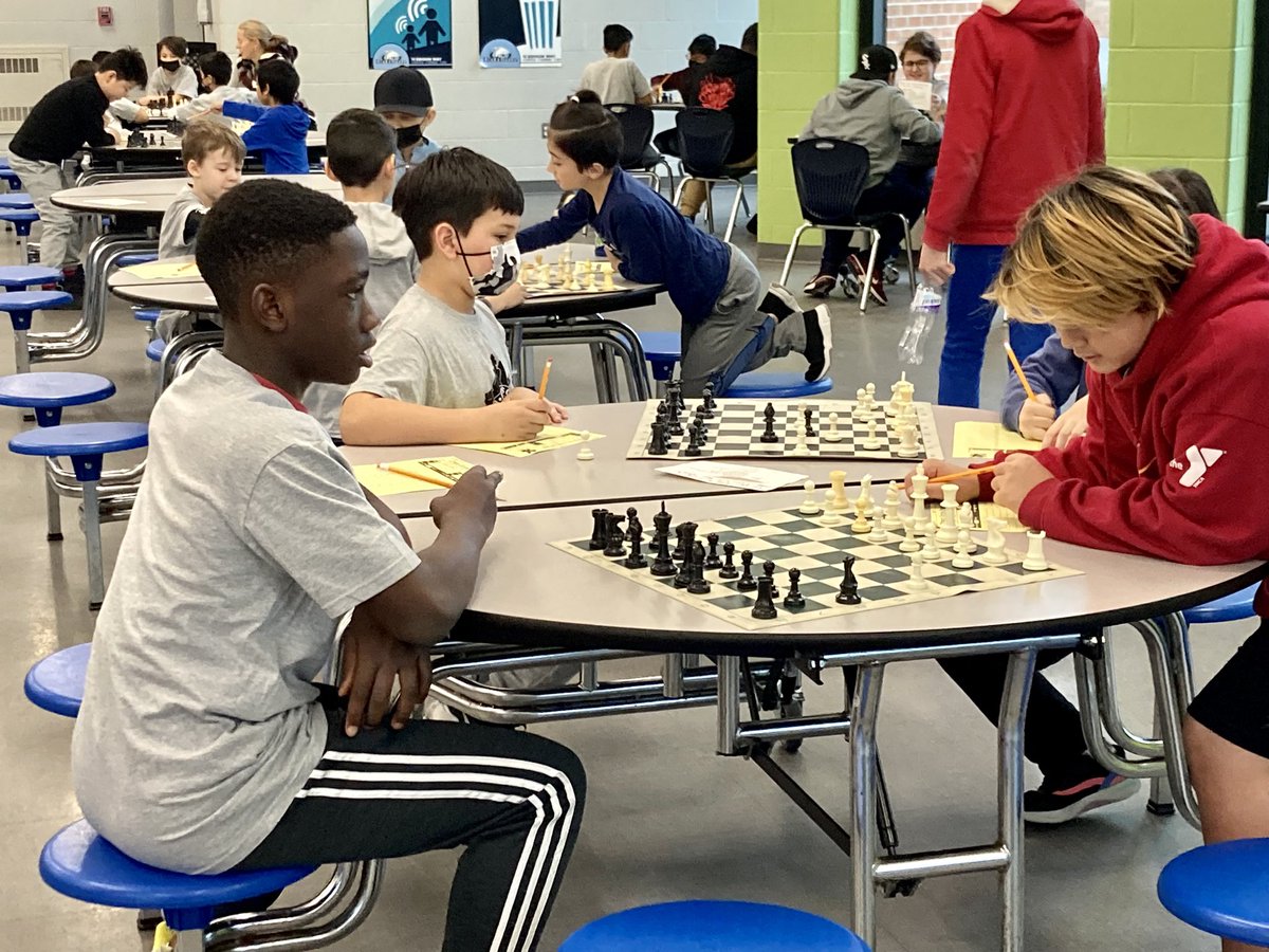 FierceDolphin69's tweet photo. The District 69 Chess Tournament at Edison School has begun. Kindergarten through 8th grade, everybody plays. #D69ChessTournament #EdisonDolphins #LincolnSpartans #MadisonHawks @MrOScience @MsSerinaSota https://t.co/VvXngqt1pT