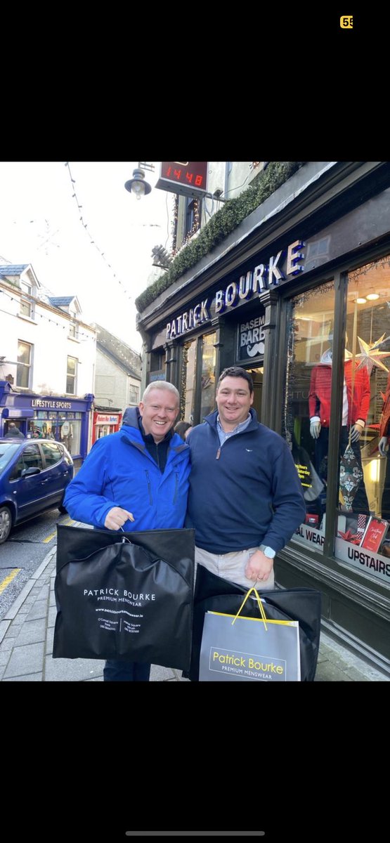 Suited and booted for the night ahead 🕺💃 Special thanks to Patrick Bourke’s for kitting us out..Looking forward to seeing all the couples on the dance floor in a few hours time! <a href="/NOFGAA/">Newmarket on Fergus GAA</a> <a href="/Hauile/">Davy Guinane</a> #StrictlyComeDancing