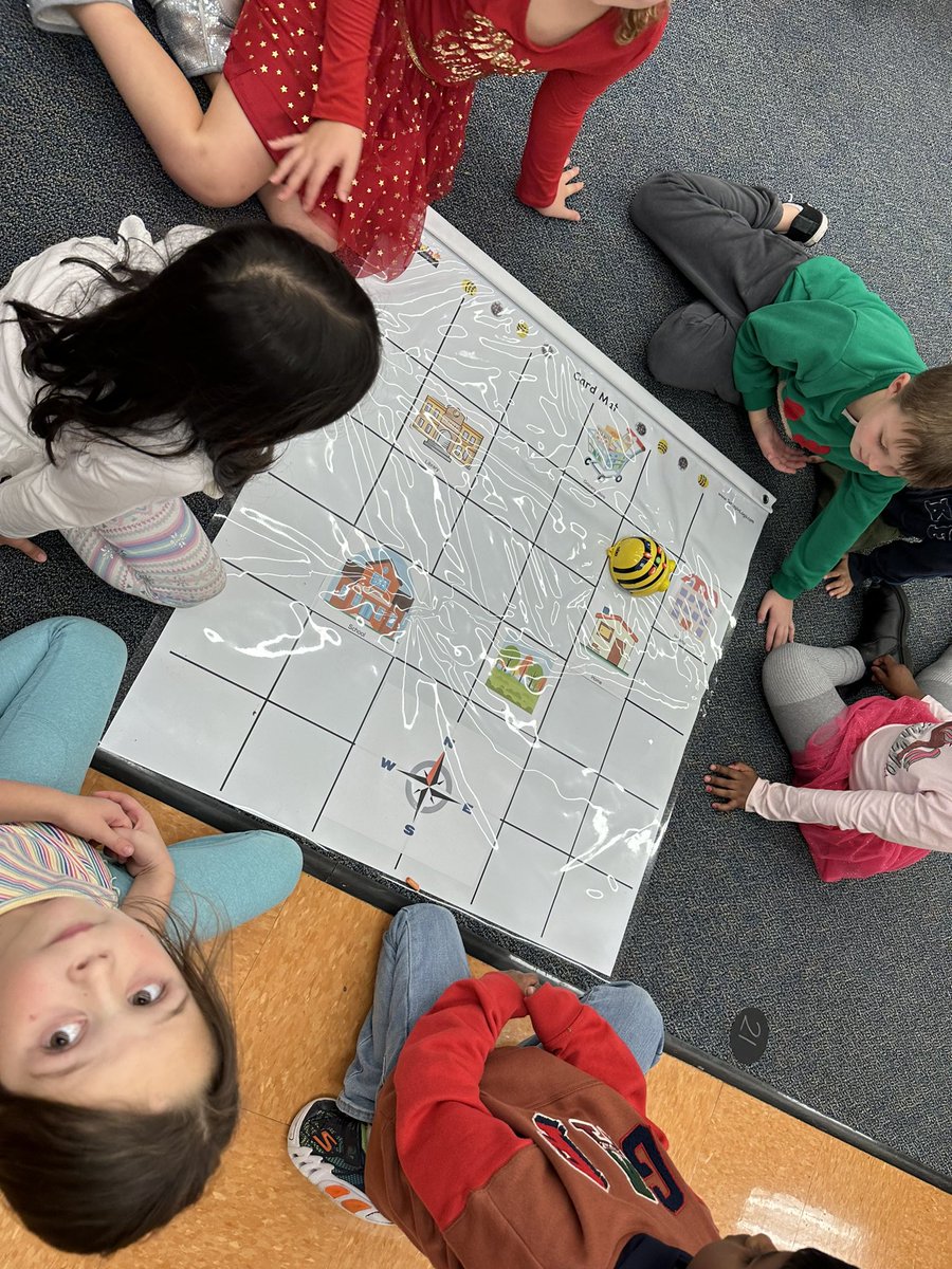 MrMcDaniel13's tweet photo. Students in 1st Grade at @allenelem using Beebots to show their learning from a social studies lesson using the cardinal directions! #hourofcode #fisdhourofcode @FriscoISDTech @sluders_stars @Vs_Class @CraftFabinFirst @MsGregoriew @schoolwithstew @SullysSquad https://t.co/u0k6qYgOBs