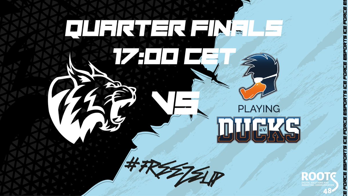 Quarters start at 17:00 CET!
We face <a href="/PlayingDucks/">Playing-Ducks e. V. 🇩🇪🦆</a> live @ twitch.tv/rcadialive
Make sure to tune in and cheer for our Boys in Blue!!
#FreezeUp #rcadiasiegechampions