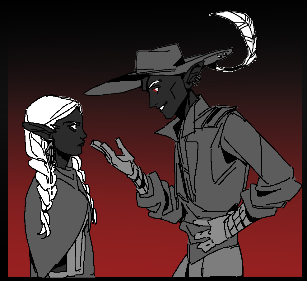 Diana86429261's tweet image. #drowcember drowcember day9 and day10