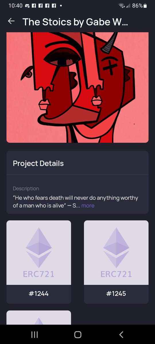 The only request I have for the <a href="/enjin/">Enjin</a> 2.0 wallet is for my <a href="/TheStoicsNFT/">The Stoics by Gabe Weis</a> to show. 🥰