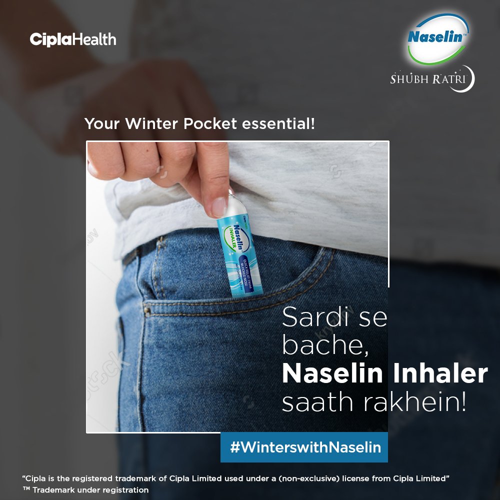naselin_in's tweet photo. Winters are close so, keep your Naselin inhaler closer! Ye band naak jhat se khole taki aap khulke so lein!
#WinterswithNaselin

#Shubhratri #Naselin #Ciplahealth #Nasalspray #sinus #blockednose #winterneeds #winteressential #wintercare https://t.co/MjEdprKWTu