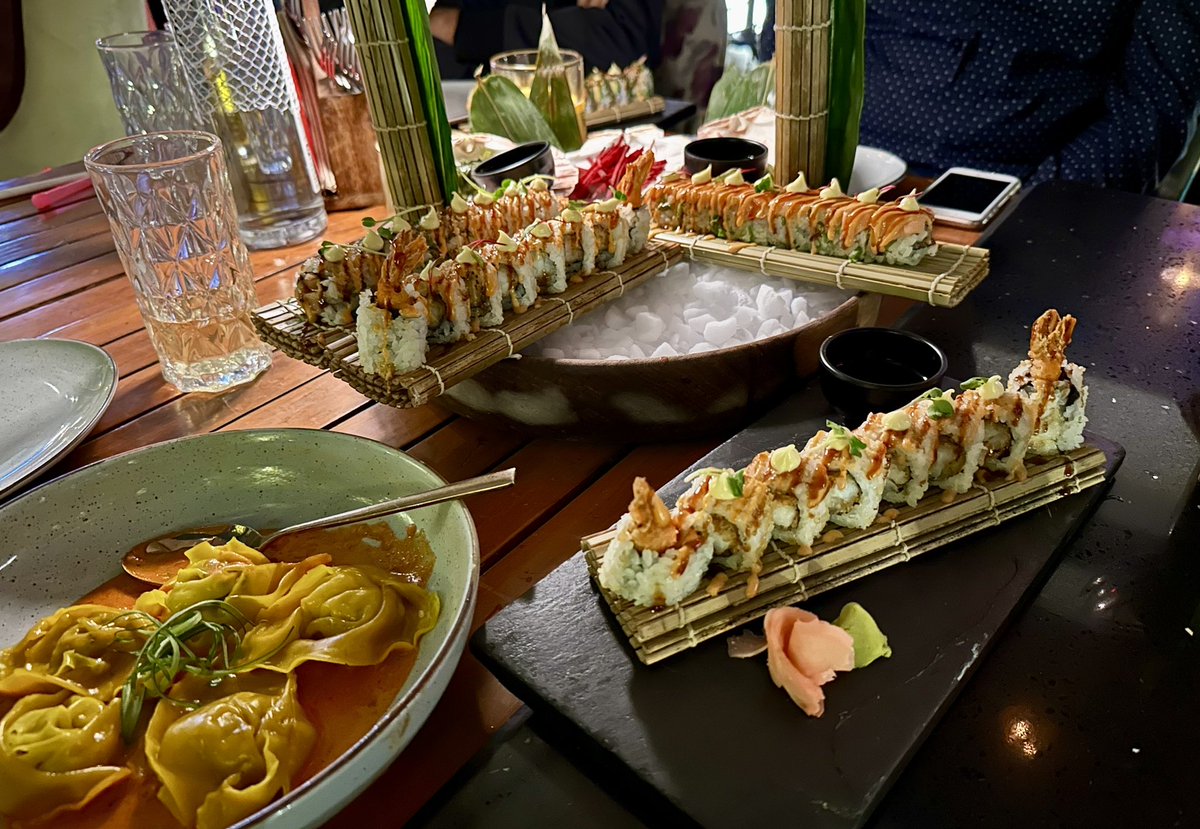 OntheRoadAJ's tweet photo. Start of a fun #Avgeek 🍣🍱 & 🍻 🍻 evening with some @FlyerTalk folks from all over India!
So much interesting convo on hotels & flights! Just missing my mod buddy @revilo2002
#India #Flyertalk #foodie #SaturdayVibes #Aerocity https://t.co/AyuvKBrtuJ
