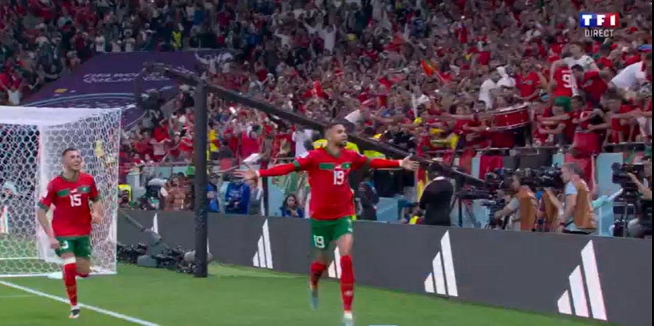 ⏱Mi-temps !

Le Maroc est pour l'instant qualifié pour les demi-finales.

🇲🇦 Maroc 1 - 0 Portugal 🇵🇹 #MARPOR

Le match à suivre en direct sur TF1 et <a href="/MYTF1/">岸美香</a> ici : tf1.fr/tf1/direct