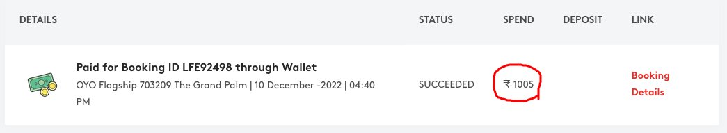 Narenkpankaj's tweet photo. OYO Scam! Oyo has scammed & hacked their own customer's accounts who have left some amount in their wallet. #oyoscam https://t.co/dFnC8JYIdn