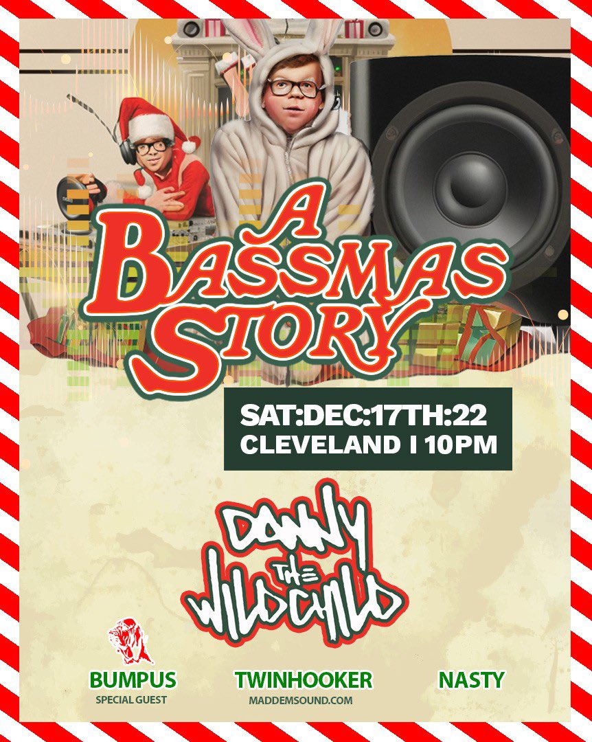 DTWCofficial's tweet photo. 💥Next Saturday!💥

A Bassmas Story • Saturday December 17th, 2022 • Cleveland, Ohio. Merry Christmas Junglist!!

https://t.co/iB4mRDq3LL

#dannythewildchild #bumpus #twinhooker #nasty #abassmasstory #cleveland #ohio #drumandbass #drumandbassmusic #drumandbassmovement https://t.co/gRhIa3L26V