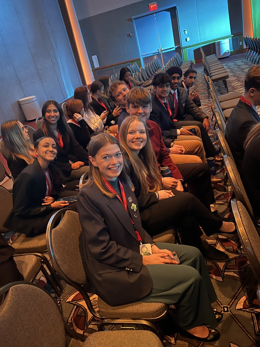 AvonDECA's tweet photo. Representing @IndianaDECA @AvonDECA with some morning yoga before the opening session in Milwaukee!  
#crlc2022
#crlcmke https://t.co/I8CuAqaiK5