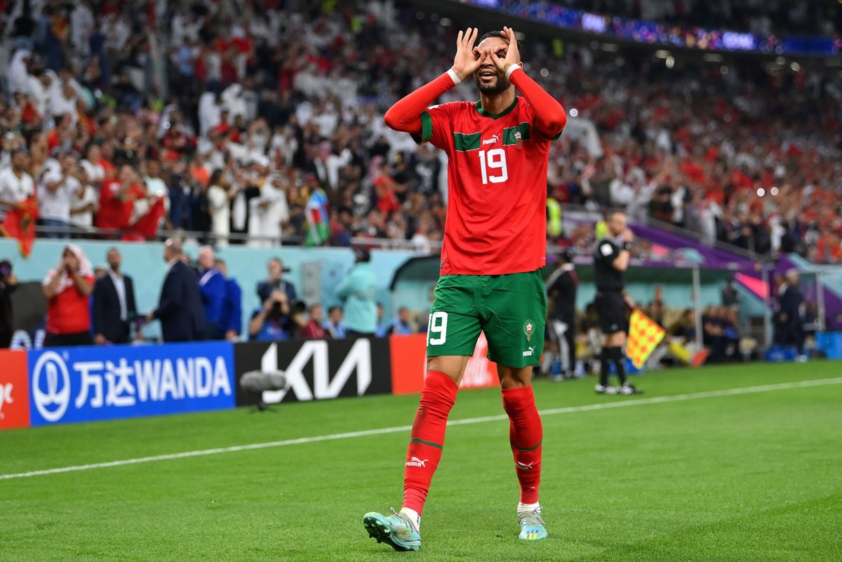StatmanDave's tweet photo. Youssef En-Nesyri’s first half by numbers vs. Portugal:

100% ground duels won 
13 touches 
2/3 aerial duels won 
1 shot on target 
1 goal 

Clinical. 🎯 https://t.co/2Z6YxapGWw