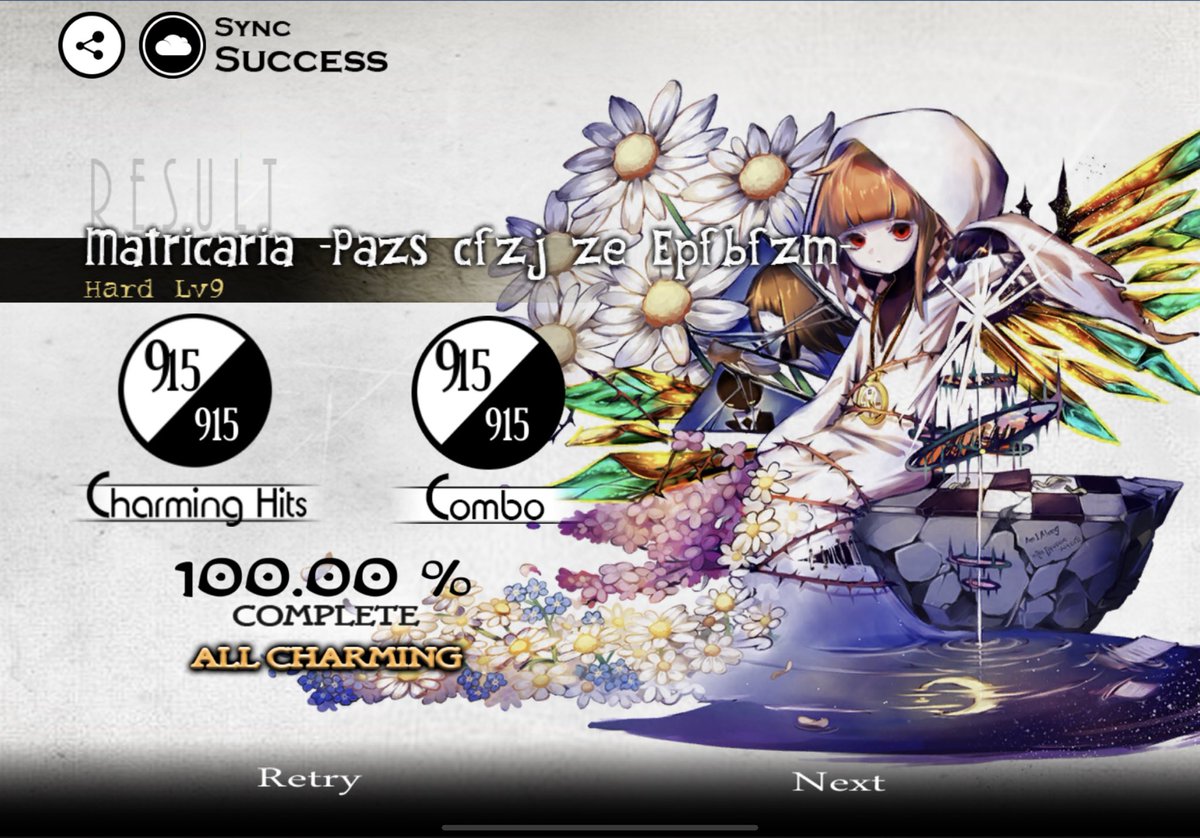 Eri9615's tweet photo. 求めた音ゲーだった、楽しくてたまらない

Matricaria -Pazs cfzj ze Epfbfzm- [Hard]
#DEEMO #NOMA #Apo11oprogram #紫崎雪 #Rayark https://t.co/XxQD1Zbwoi